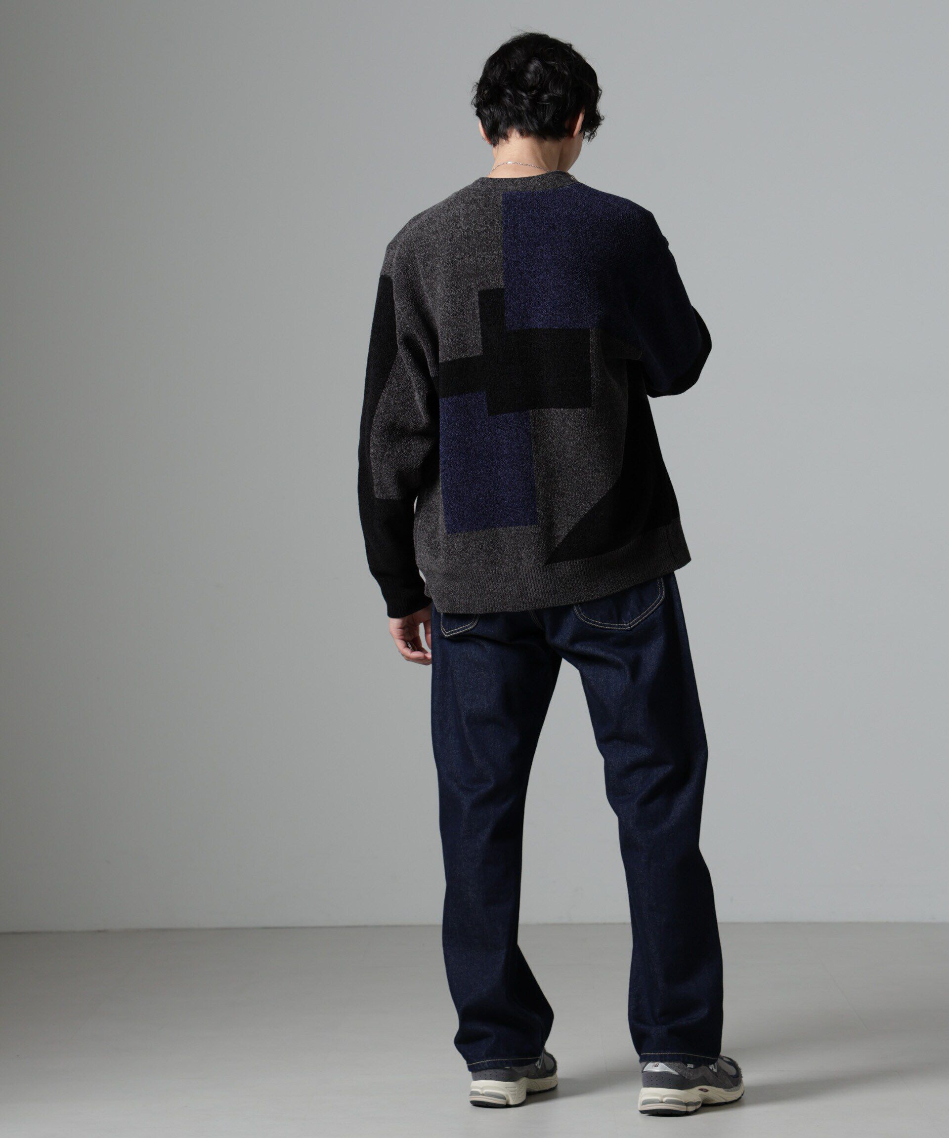 nano･universe「モールヤーンカラーブロッキングカーディガン」|ニット・セーター|