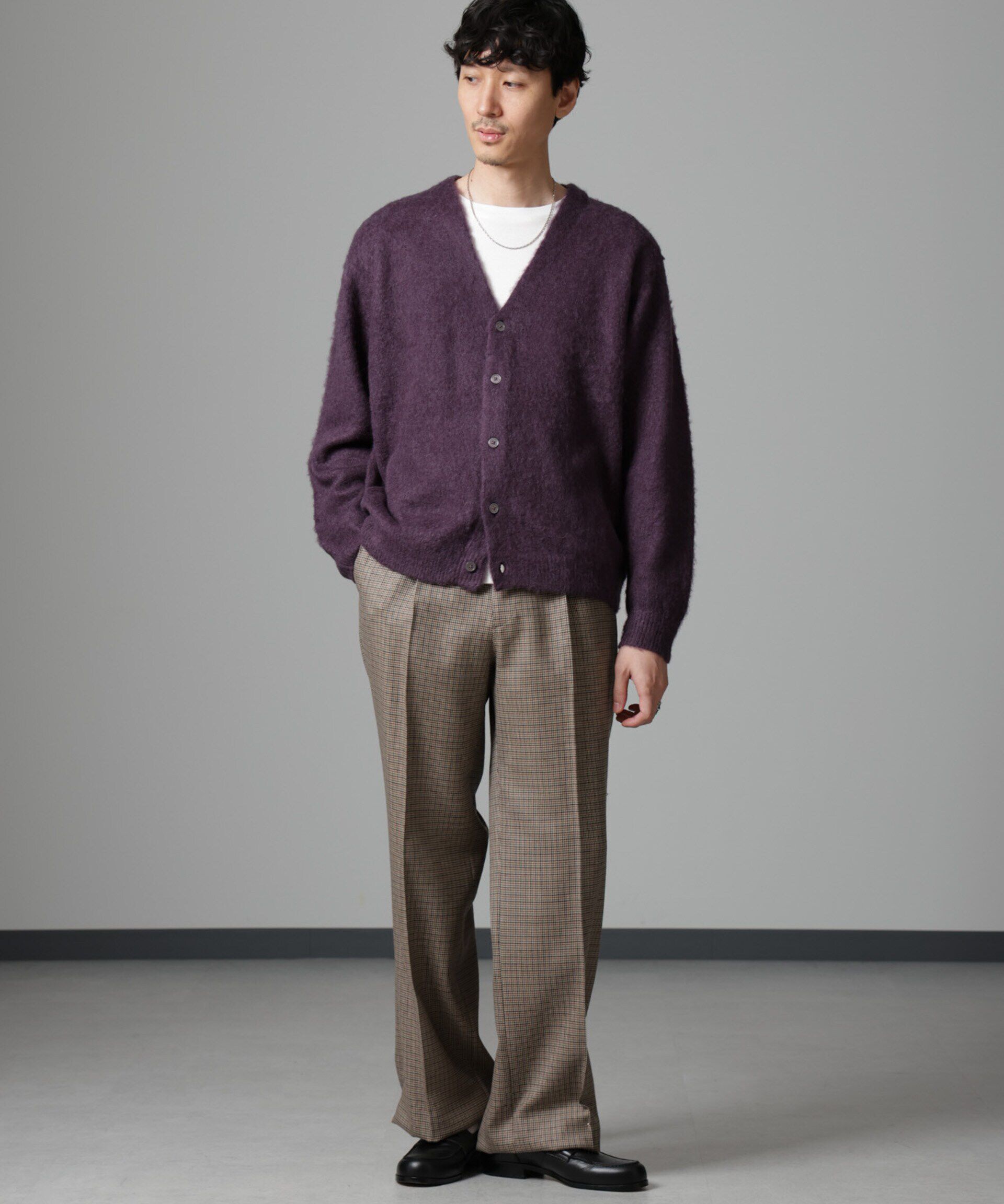 nano･universe「モヘヤブレンド起毛カーディガン」|ニット・セーター|