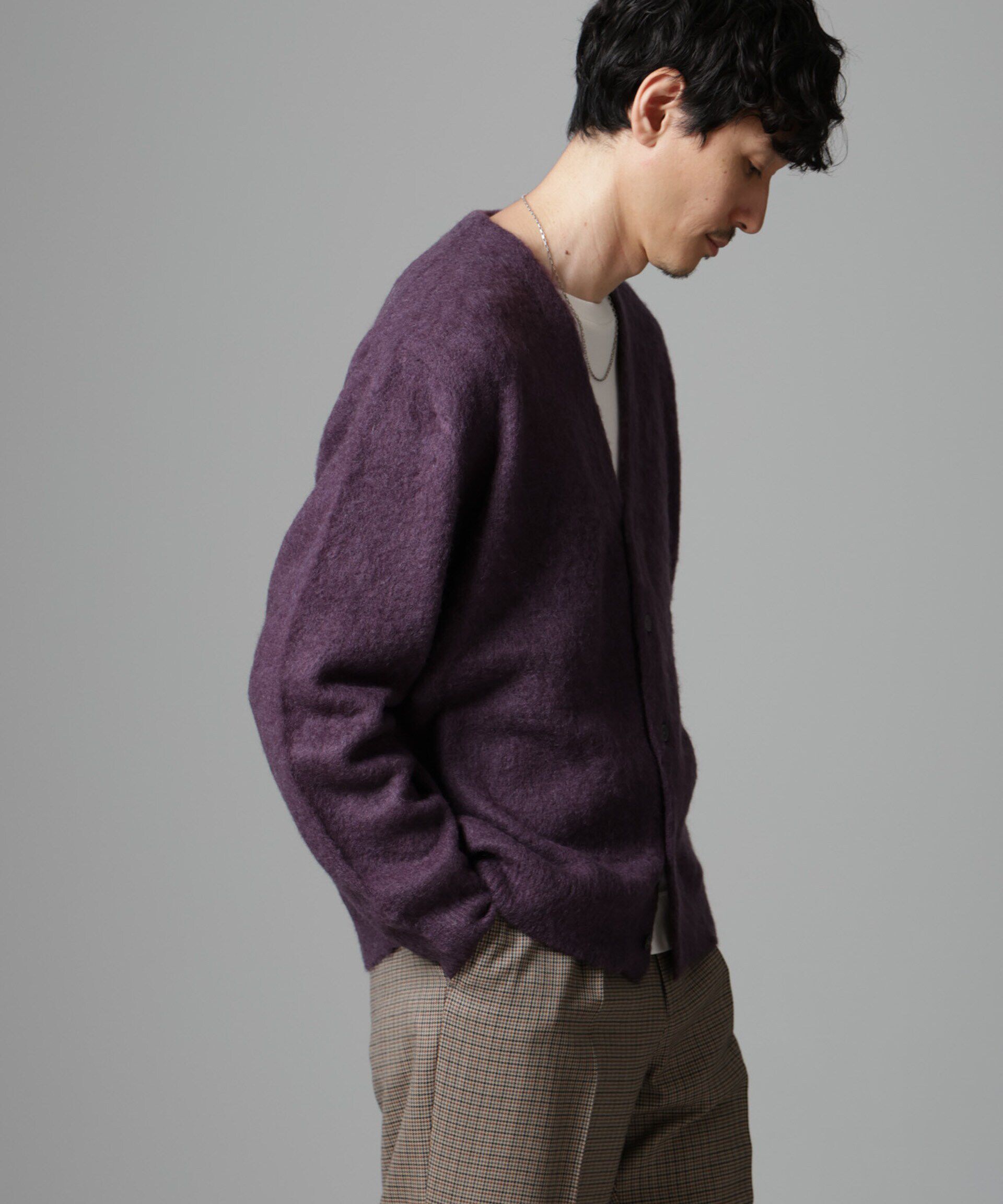 nano･universe「モヘヤブレンド起毛カーディガン」|ニット・セーター|