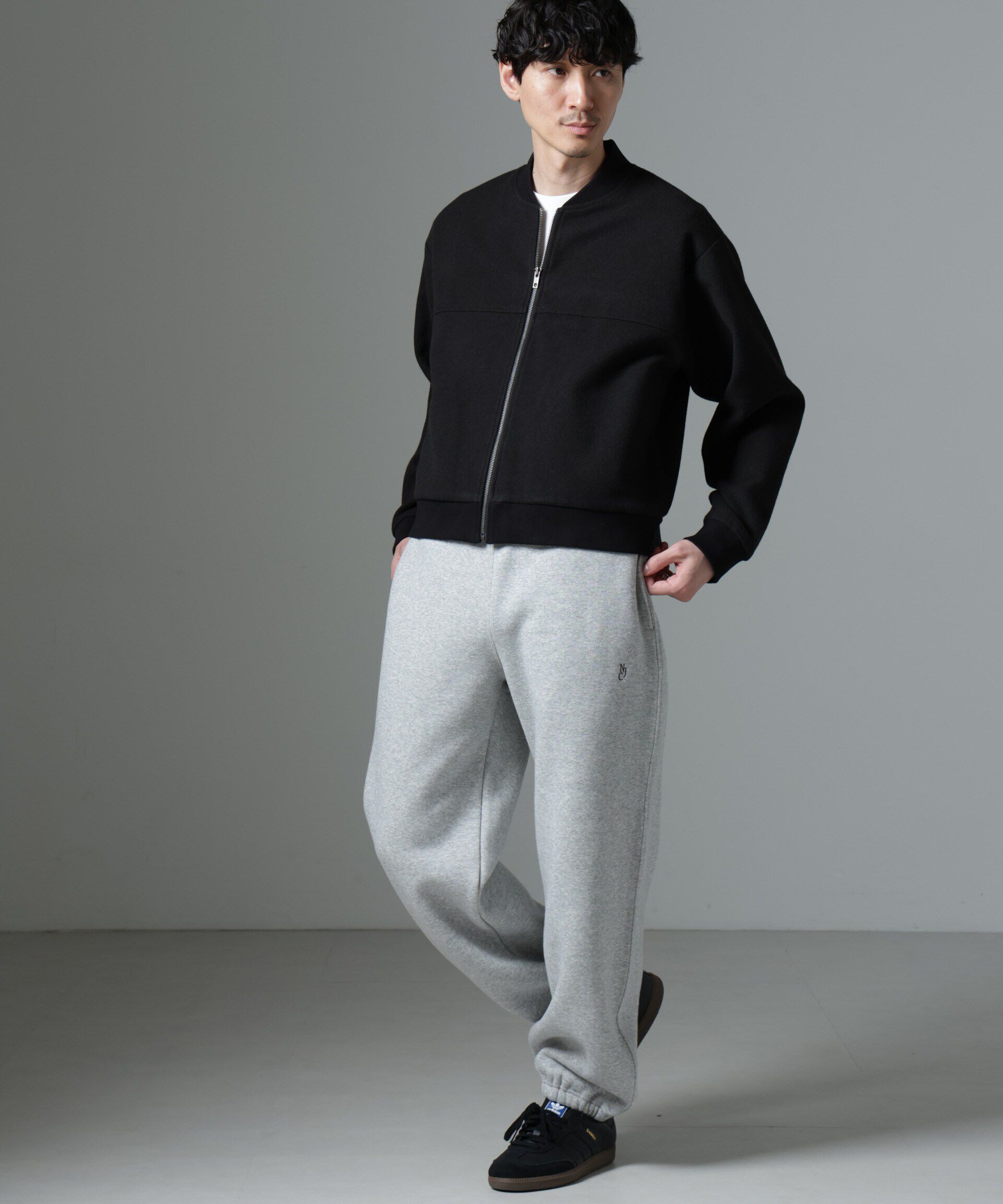 nano･universe「「NJ/CLUB」裏起毛 ジャージートラックパンツ(セットアップ可)」|チノ|