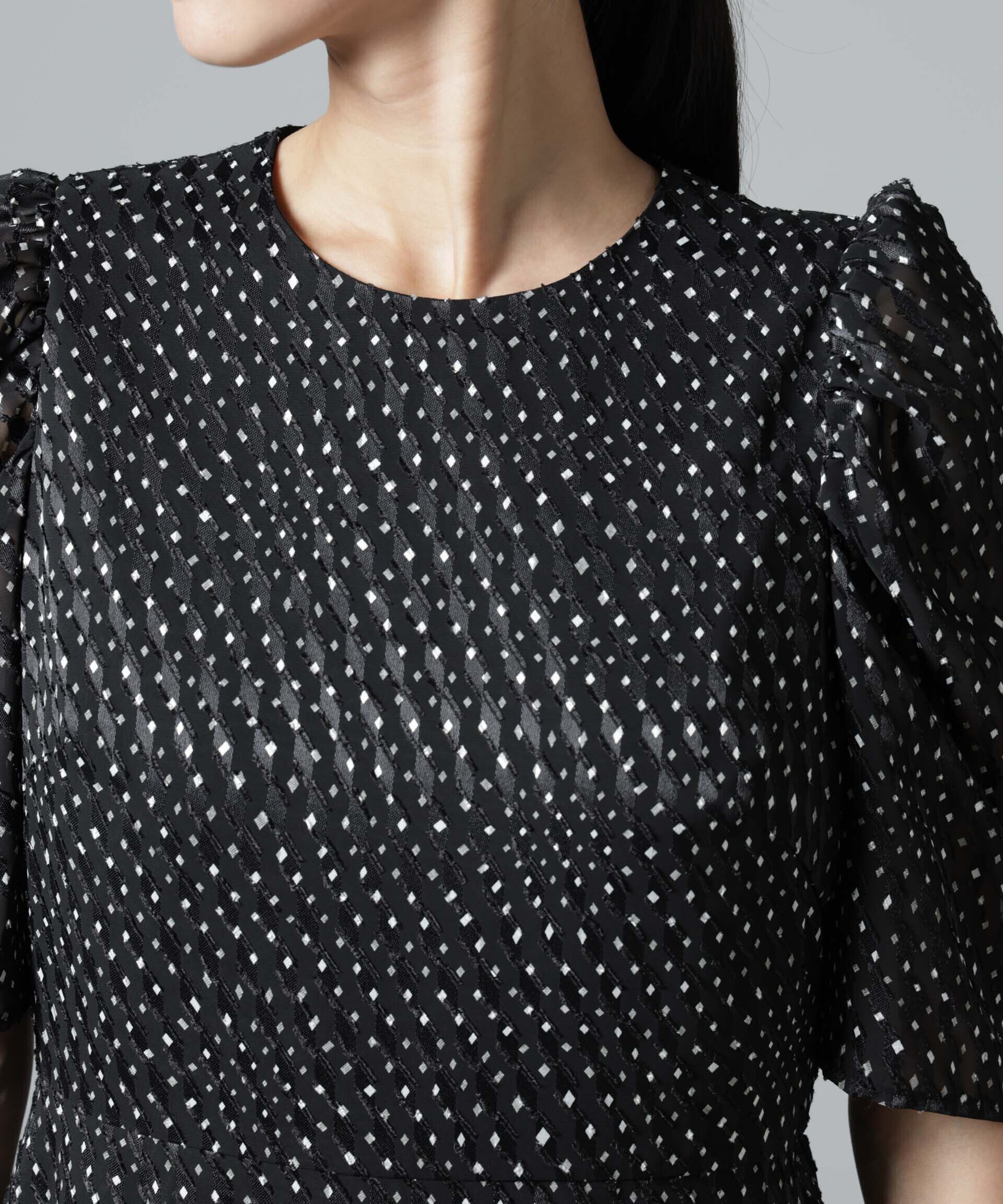 nano･universe「troisiemechaco/カットジャガードワンピース」|ワンピース|