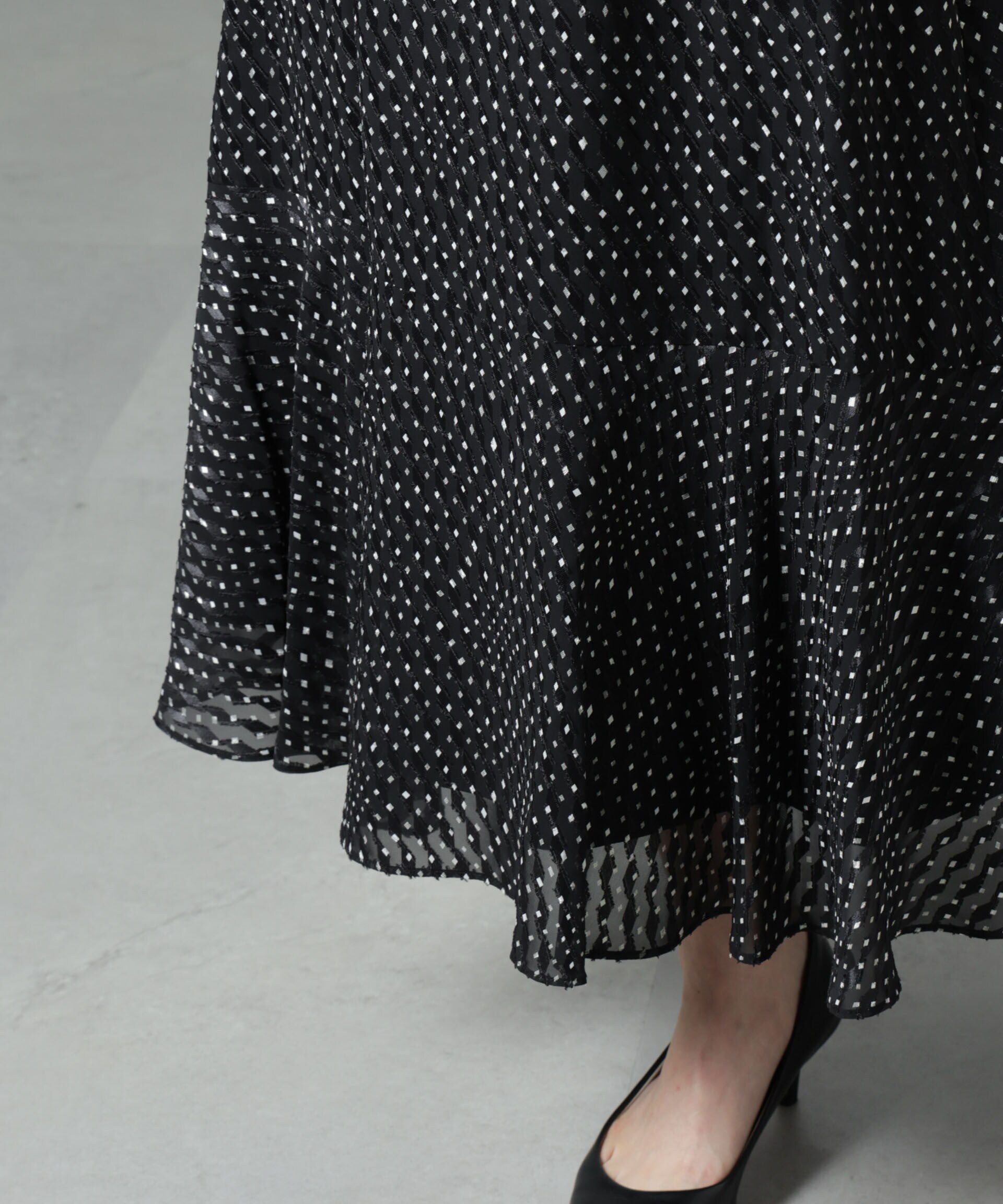 nano･universe「troisiemechaco/カットジャガードワンピース」|ワンピース|