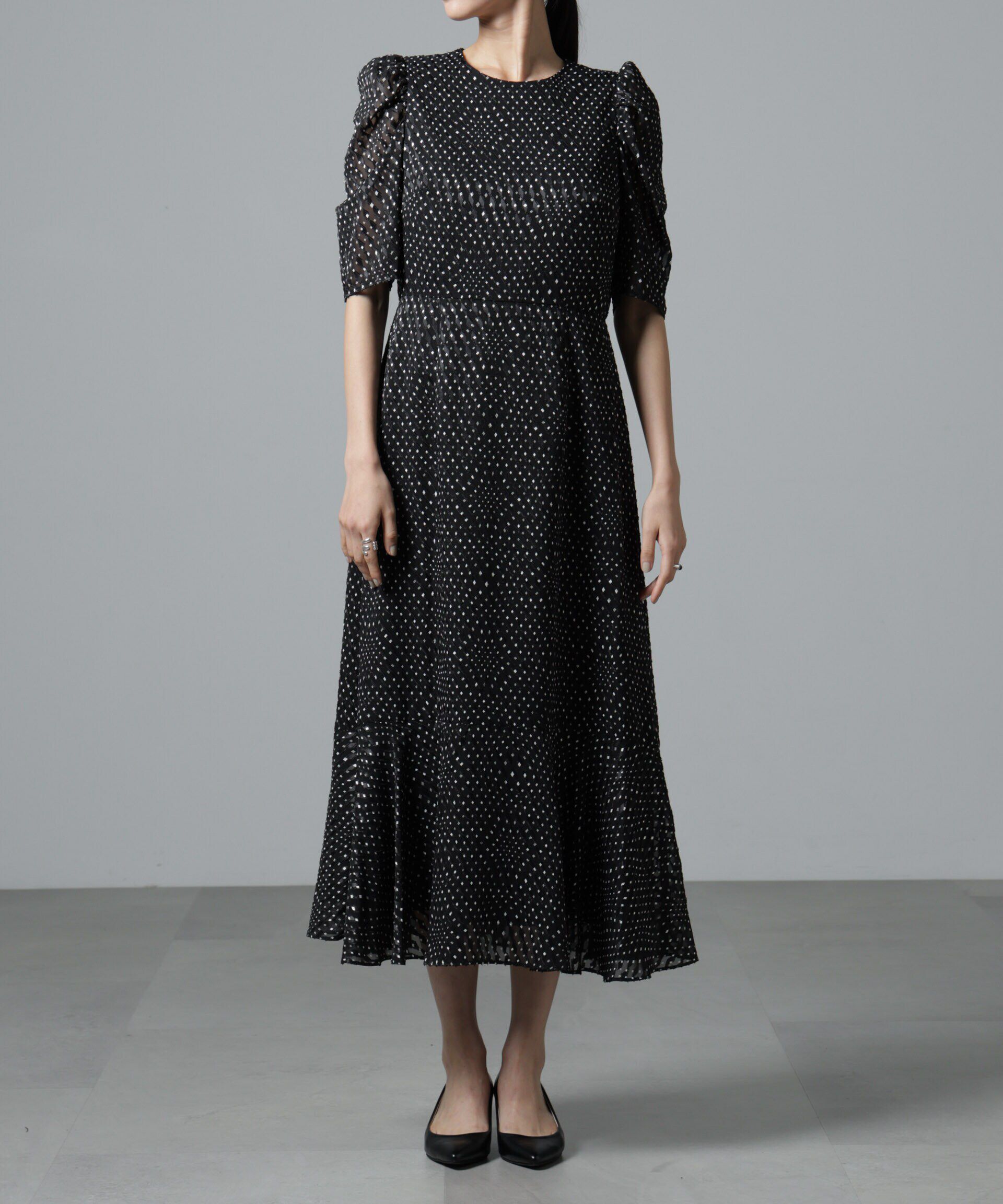 nano･universe「troisiemechaco/カットジャガードワンピース」|ワンピース|