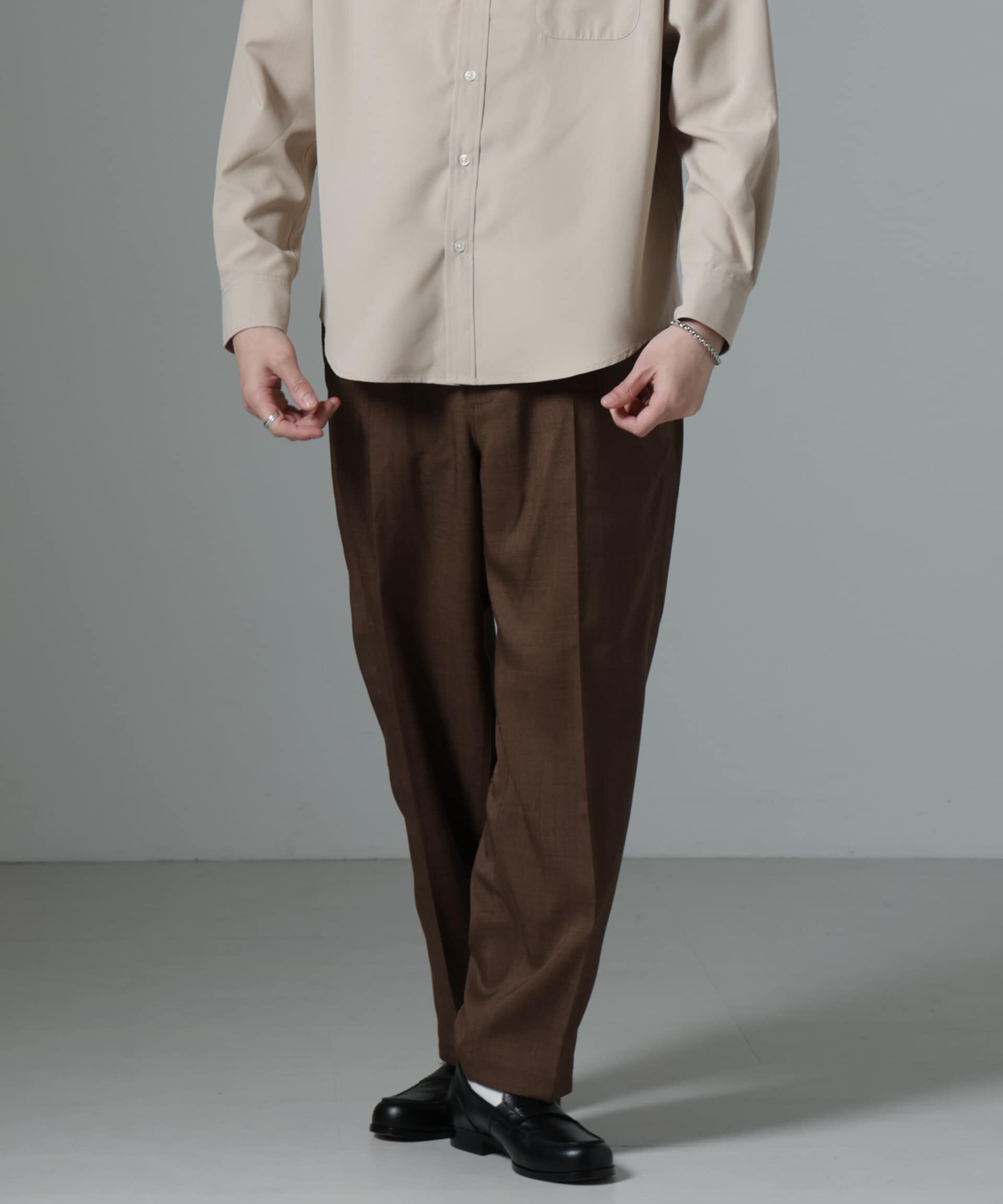 nano･universe「Dickies/別注 ワイドテーパード イージーパンツ」|チノ|