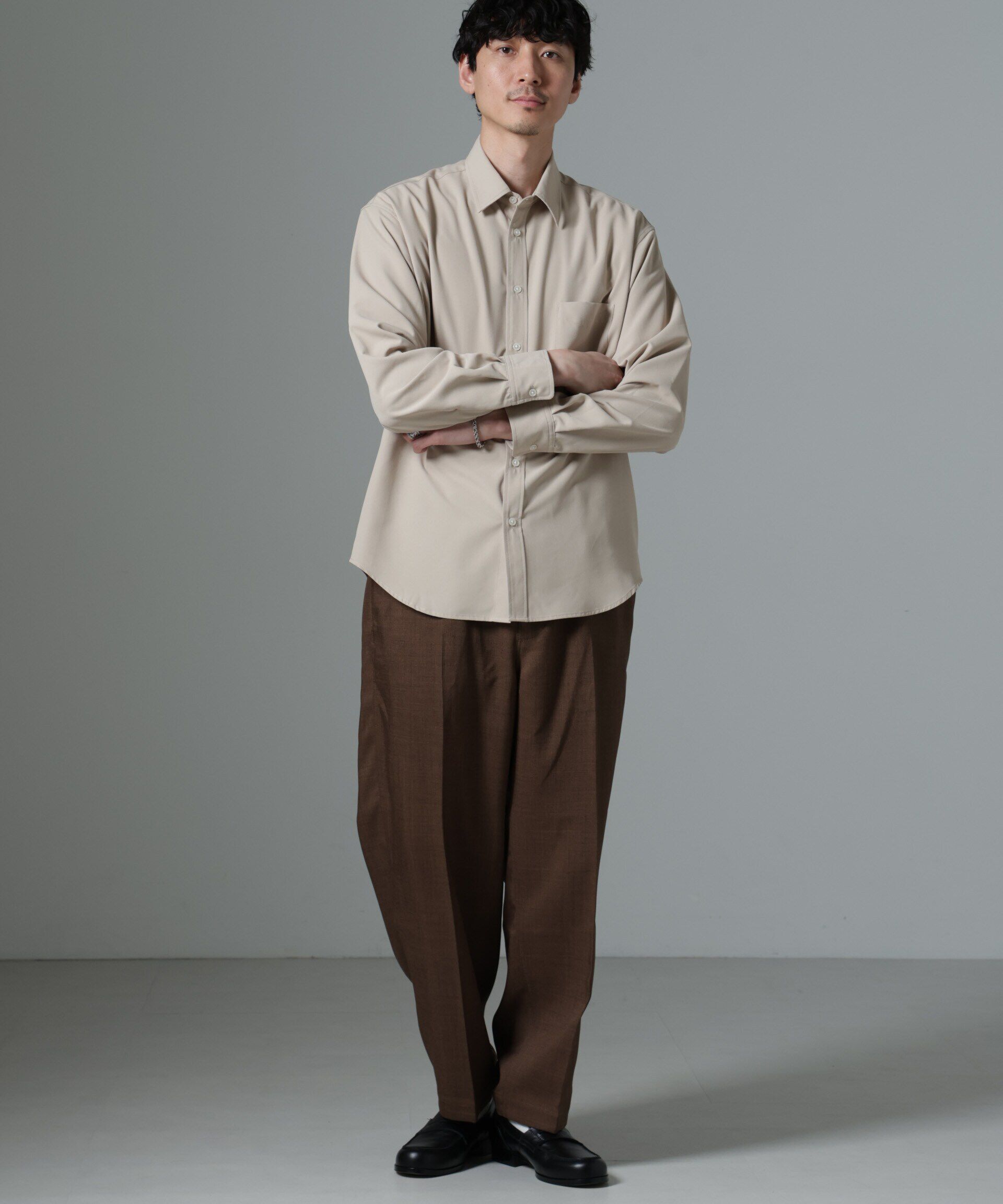 nano･universe「Dickies/別注 ワイドテーパード イージーパンツ」|チノ|