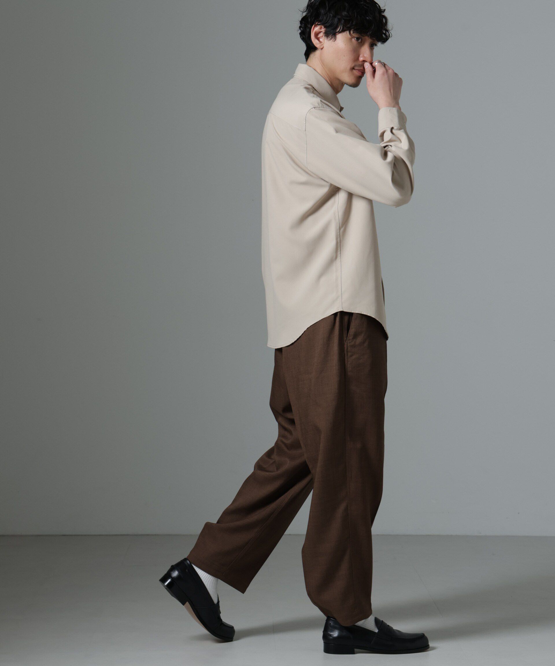 nano･universe「Dickies/別注 ワイドテーパード イージーパンツ」|チノ|