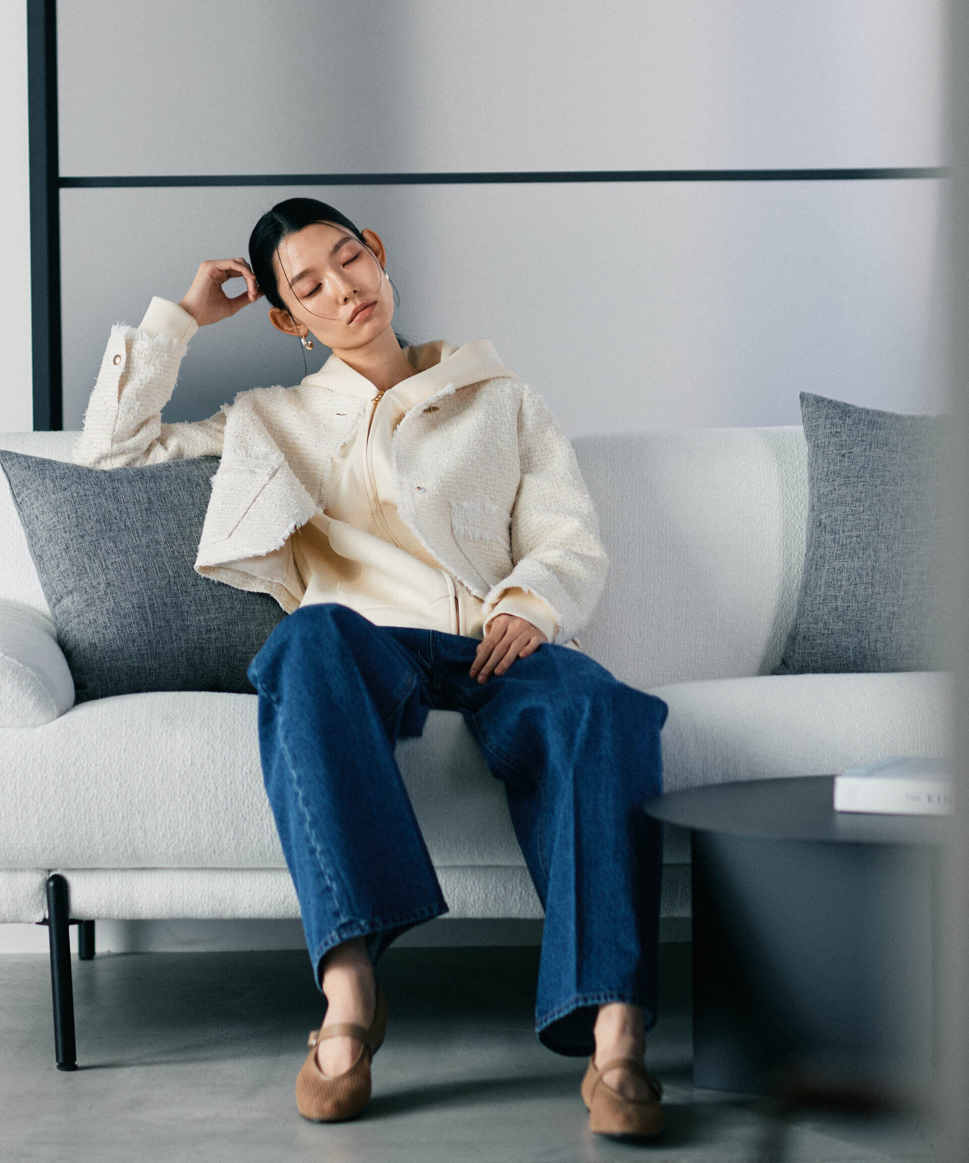 nano･universe「コンパクトツィードジャケット」|テーラードジャケット|