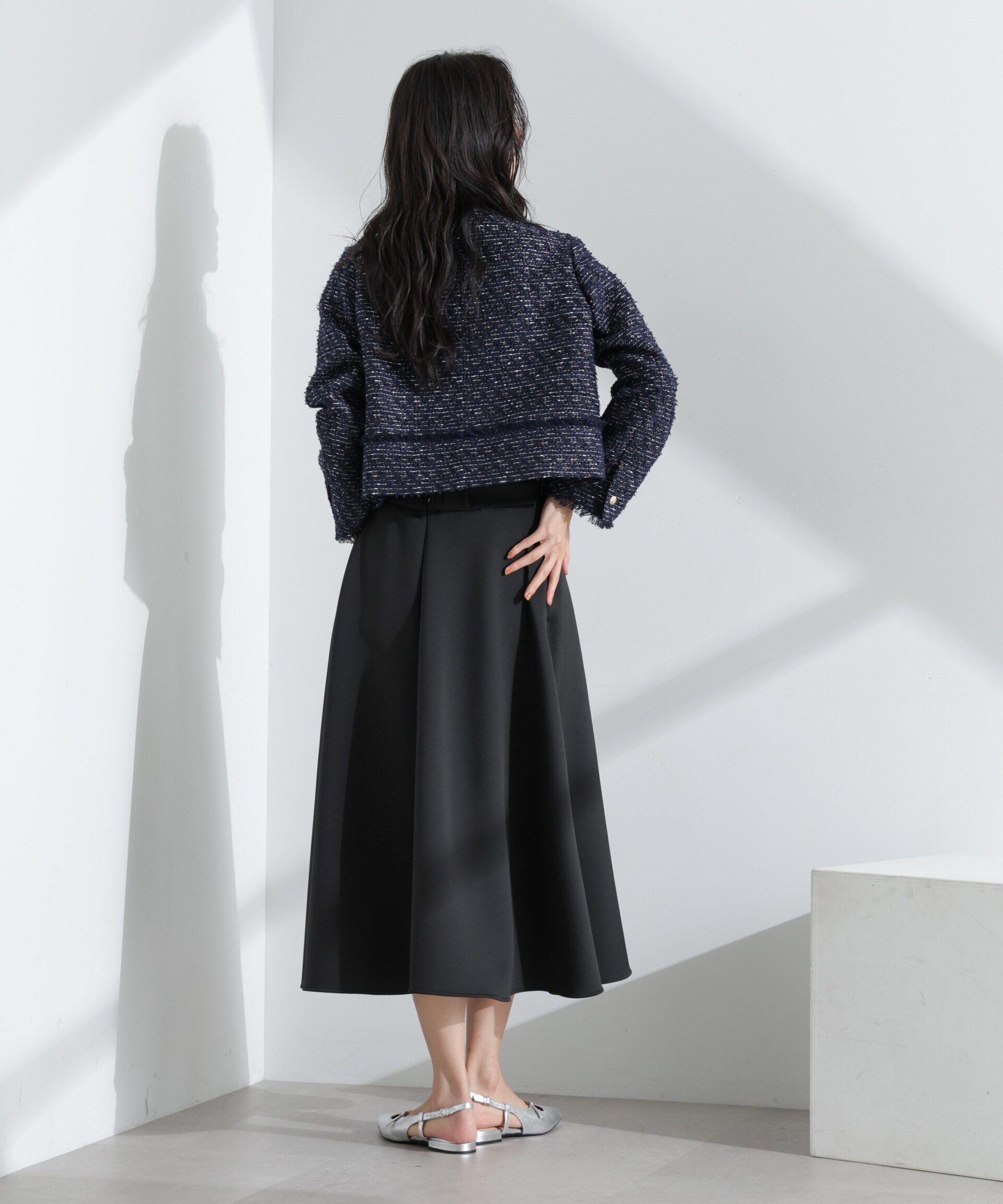 nano･universe「コンパクトツィードジャケット」|テーラードジャケット|