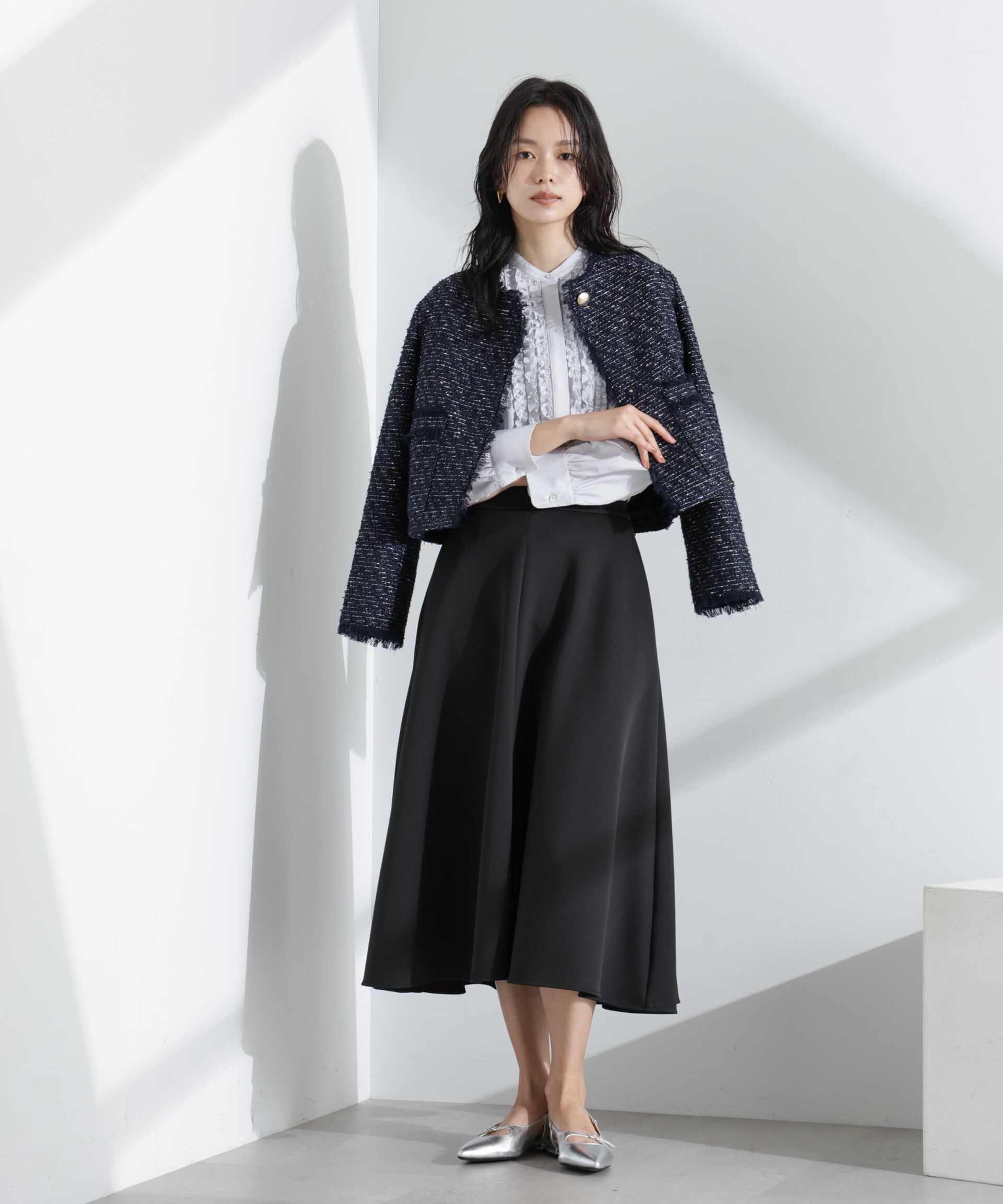 nano･universe「コンパクトツィードジャケット」|テーラードジャケット|