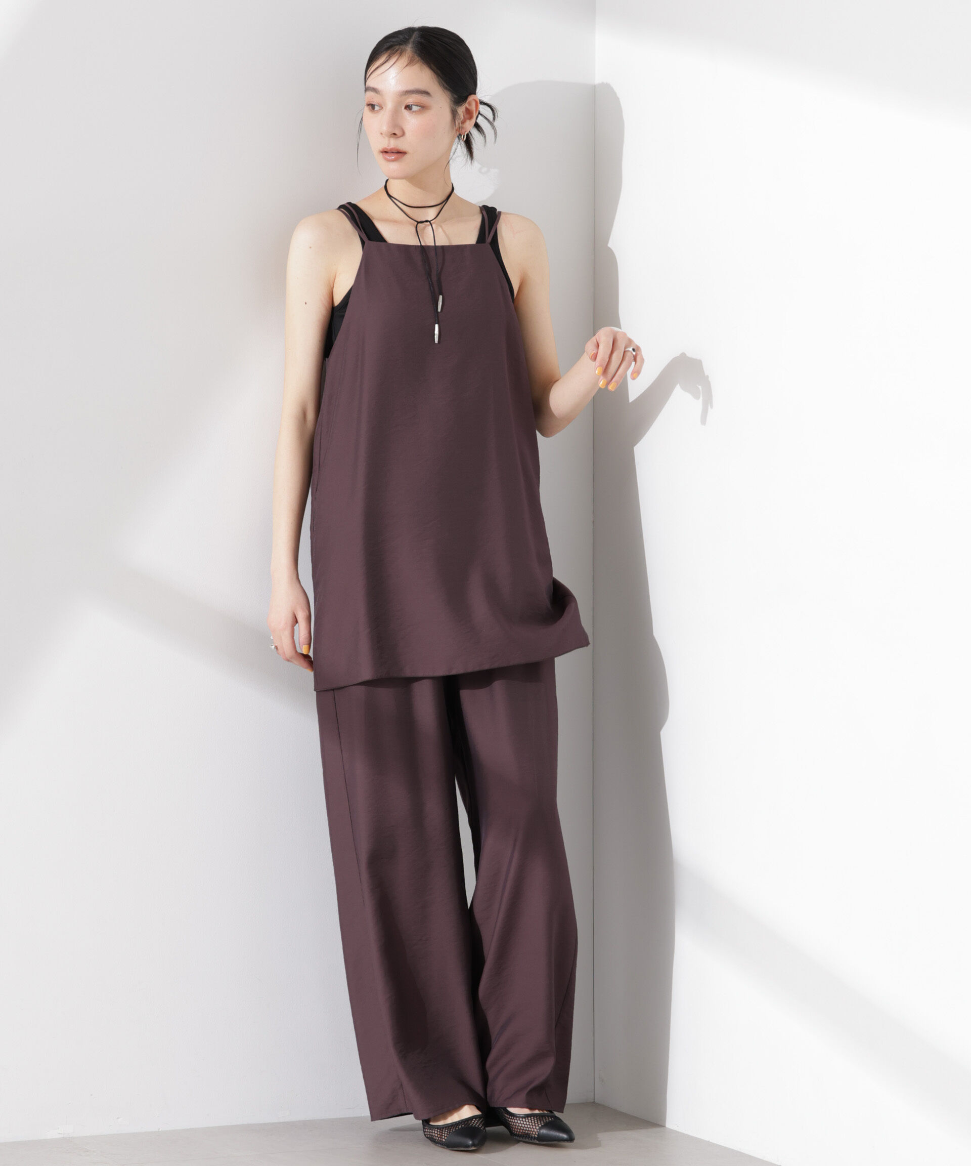 nano･universe「ダブルストラップミディキャミ（セットアップ可）」|シャツ・ブラウス|