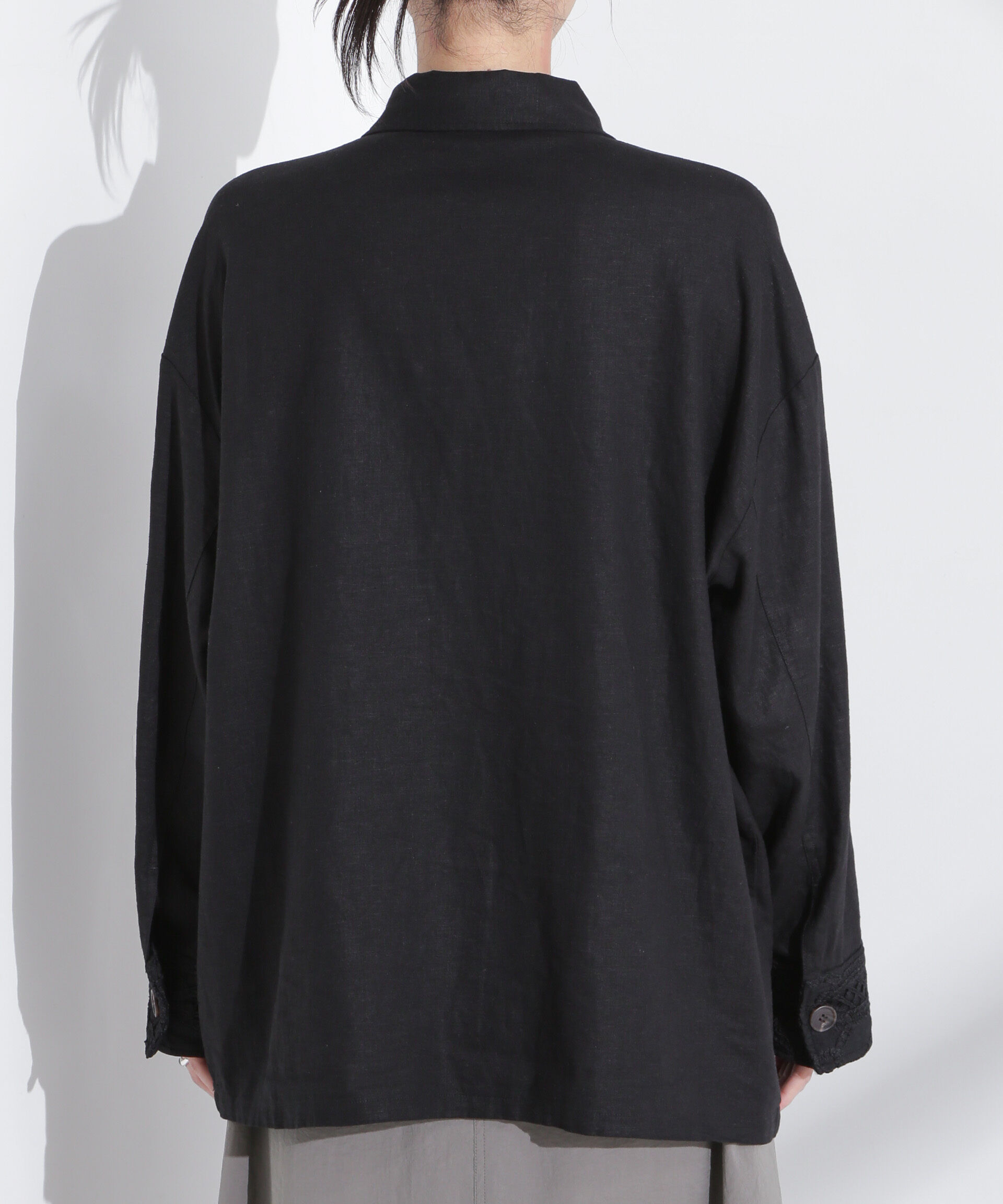 nano･universe「ポイントレースサファリジャケット」|テーラードジャケット|