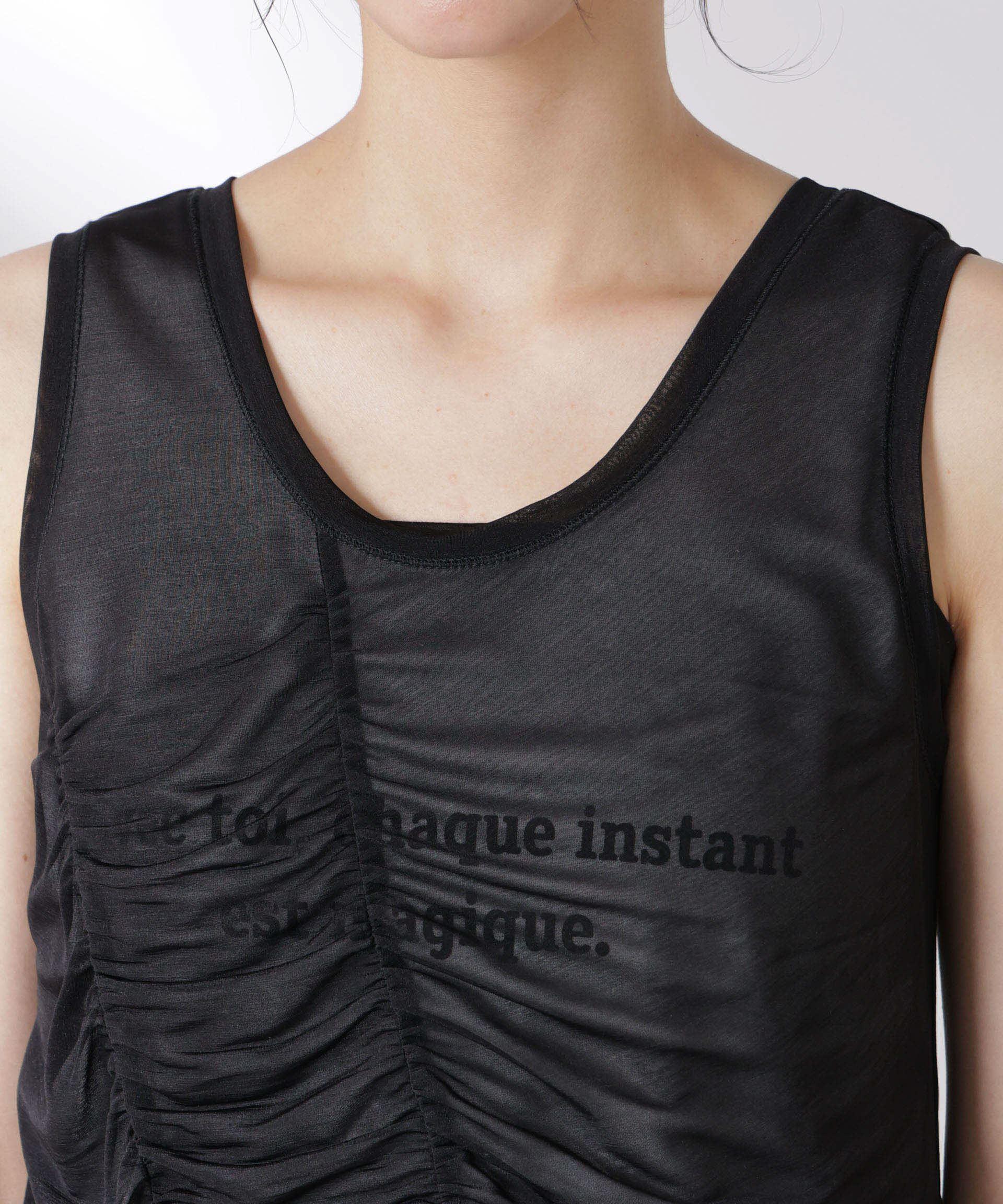 nano･universe「シアーレイヤードロゴタンクトップ」|Tシャツ・カットソー|