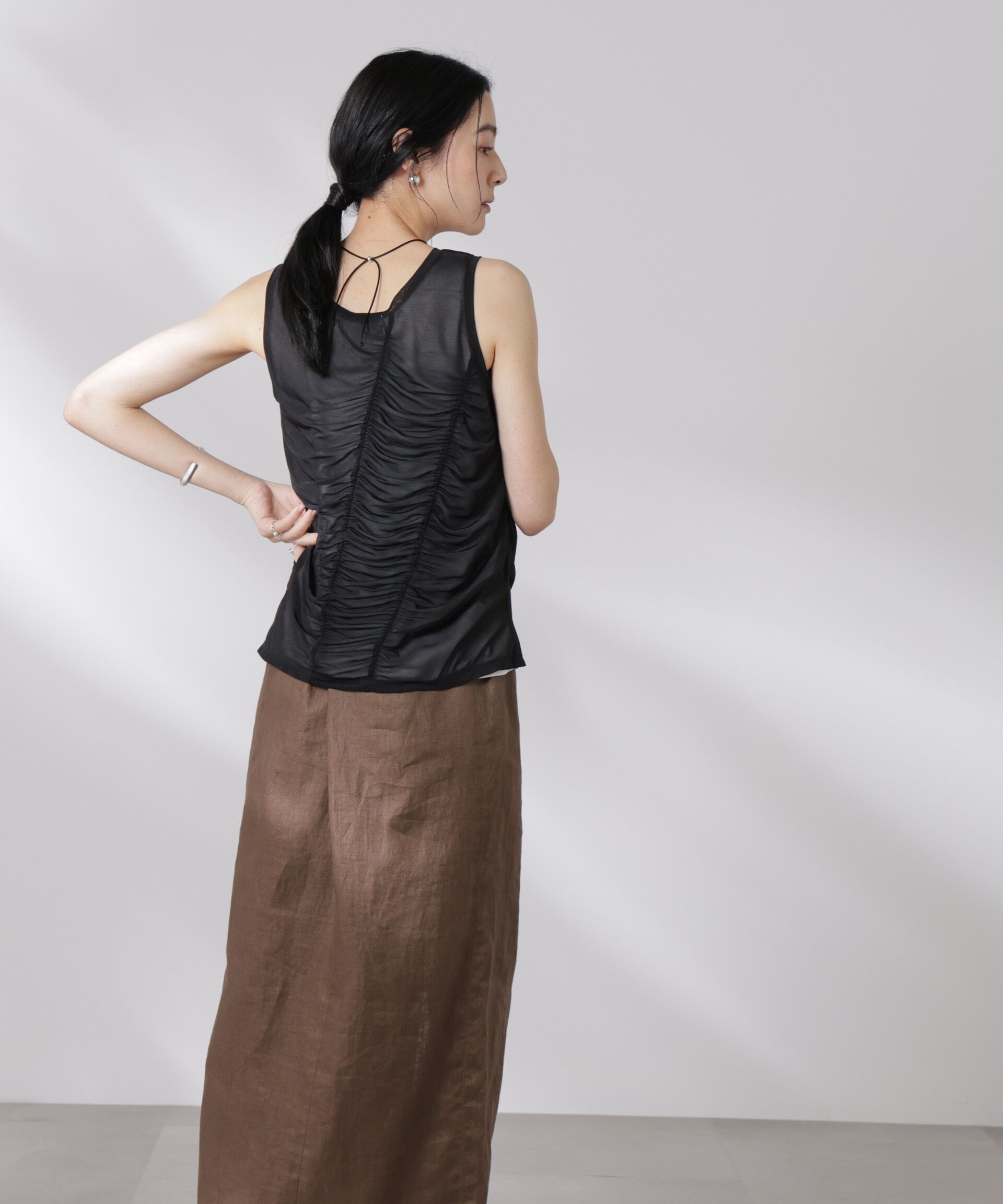 nano･universe「シアーレイヤードロゴタンクトップ」|Tシャツ・カットソー|