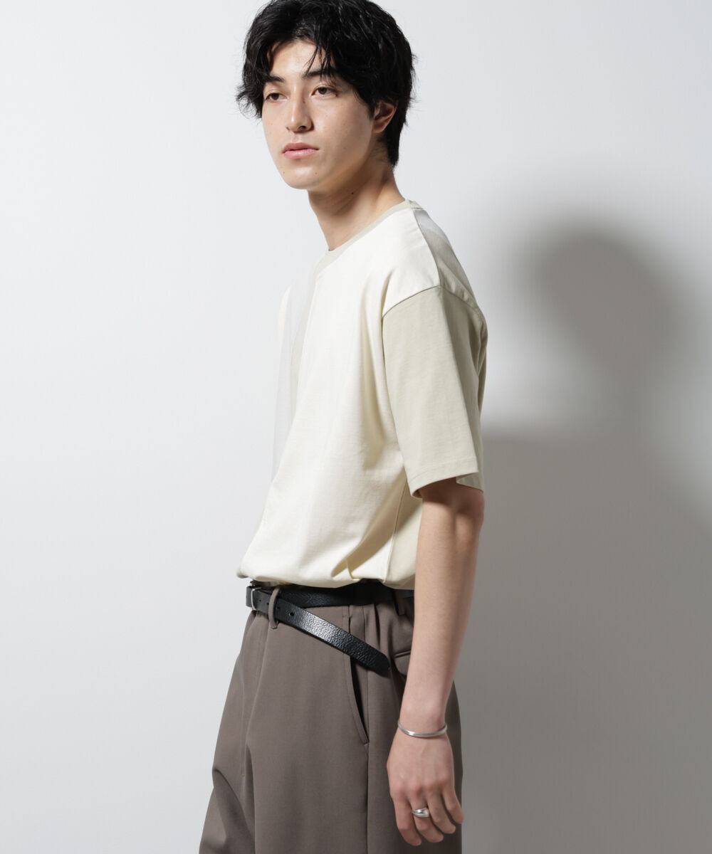 nano･universe「デザイン切替クルーネックTシャツ 半袖」|Tシャツ・カットソー|