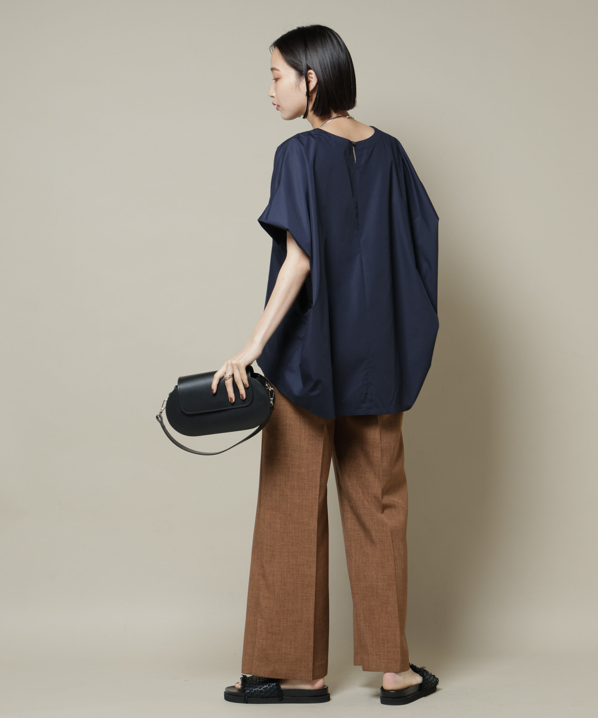 nano･universe「ドルマンワイドスキッパーブラウス」|シャツ・ブラウス|