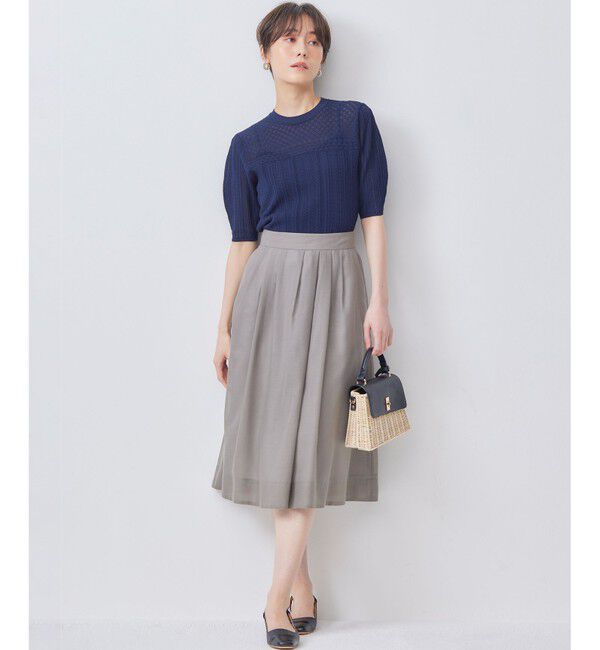 組曲「【洗える・シワになりにくい】カラーボイル シアーフレアスカート」|スカート|