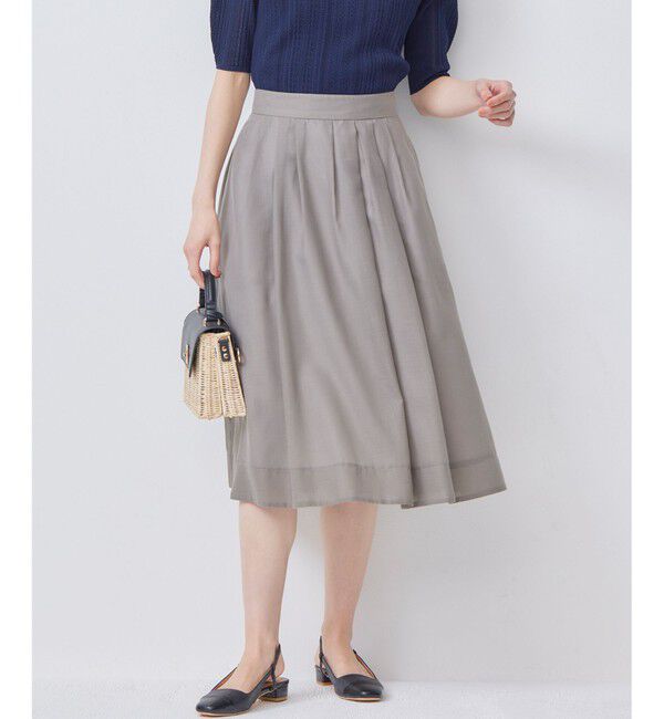 組曲「【洗える・シワになりにくい】カラーボイル シアーフレアスカート」|スカート|