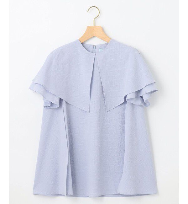 組曲「サッカーストレッチ 襟付きブラウス」|シャツ・ブラウス|