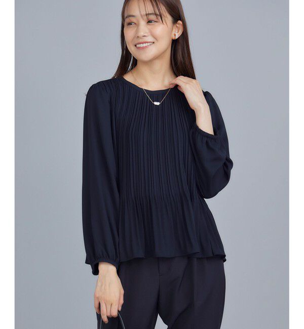組曲「【WEB限定】ジョーゼットシフォンプリーツ ブラウス」|シャツ・ブラウス|