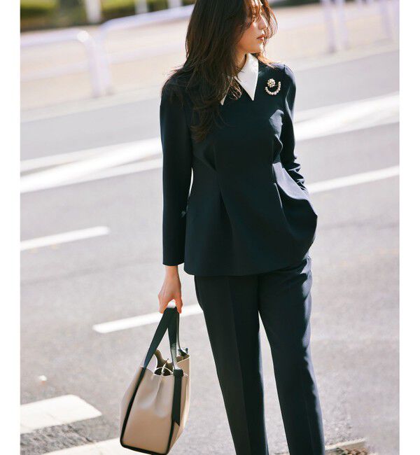 組曲「【KUMIKYOKU NAVY】コンフォータブルドレープ フリルテーパードパンツ」|その他|