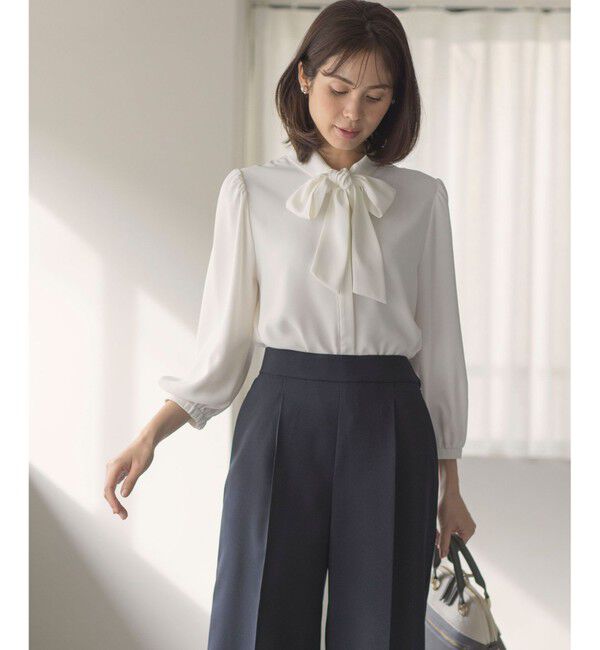 組曲「【KUMIKYOKU NAVY】ジョーゼットシフォン2WAY ボウタイブラウス」|シャツ・ブラウス|
