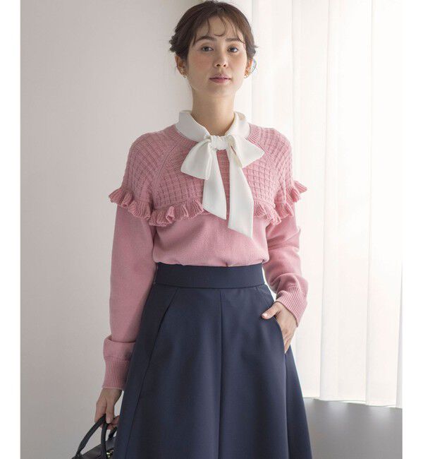 組曲「【KUMIKYOKU NAVY】ジョーゼットシフォン2WAY ボウタイブラウス」|シャツ・ブラウス|