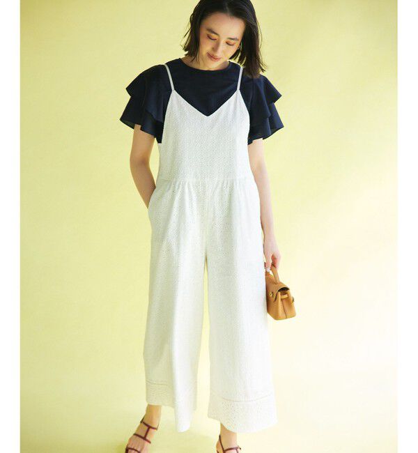 組曲「【WEB限定】エンブロイダリーレースサロペット」|オールインワン|