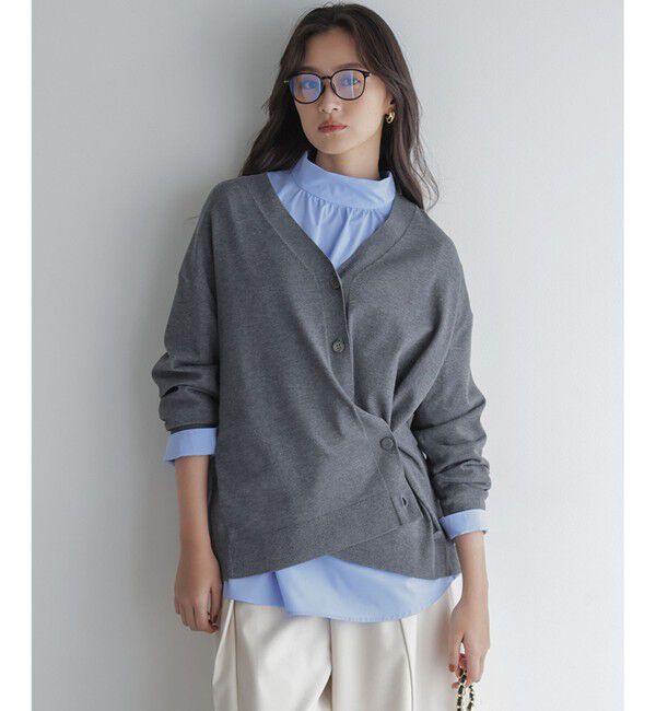 組曲「【加藤ローサさん着用 / 2WAY】スムースストレッチカシュクール カーディガン」|カーディガン|