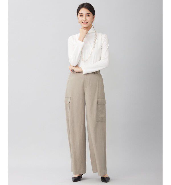 自由区「【洗える】ドライタッチインナー ハイネックカットソー」|Tシャツ・カットソー|