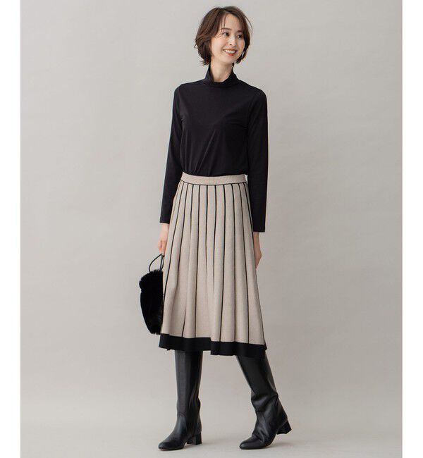 自由区「【洗える】ドライタッチインナー ハイネックカットソー」|Tシャツ・カットソー|