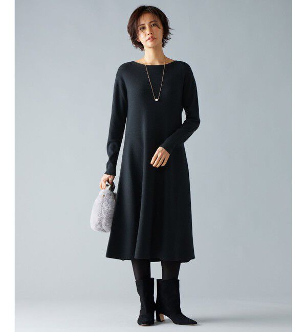 自由区「【セットアップ対応】ヴィスコースウールニット ワンピース」|ワンピース|