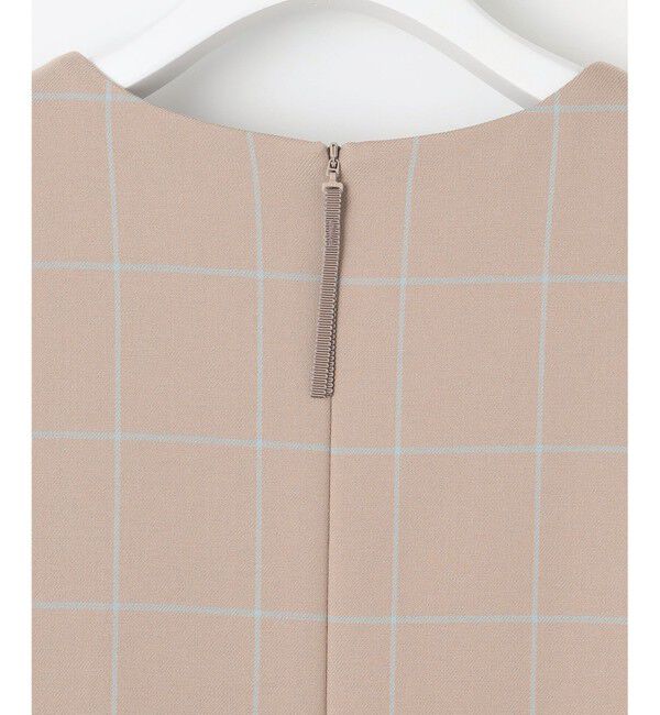自由区「【洗える】ウィンドウペーンチェック ワンピース」|ワンピース|