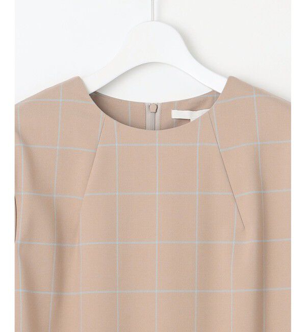 自由区「【洗える】ウィンドウペーンチェック ワンピース」|ワンピース|