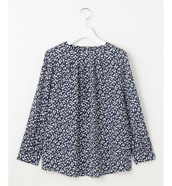 自由区「【カタログ掲載・セットアップ対応・洗える】ジオメトリックフラワードットプリント ブラウス」|シャツ・ブラウス|