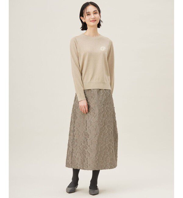 自由区「【洗える】フラワーカットジャガード スカート」|スカート|