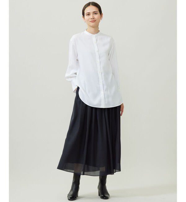 自由区「SOMELOSバンドカラー ブラウス」|シャツ・ブラウス|