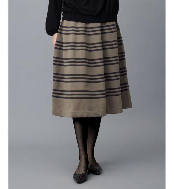 自由区「ポリエステルホールガーメント スカート」|スカート|モカ&times;グレー