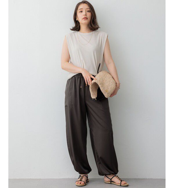 23区「【GLOW8月号掲載/洗える】スムースサテン パラシュートパンツ」|その他|