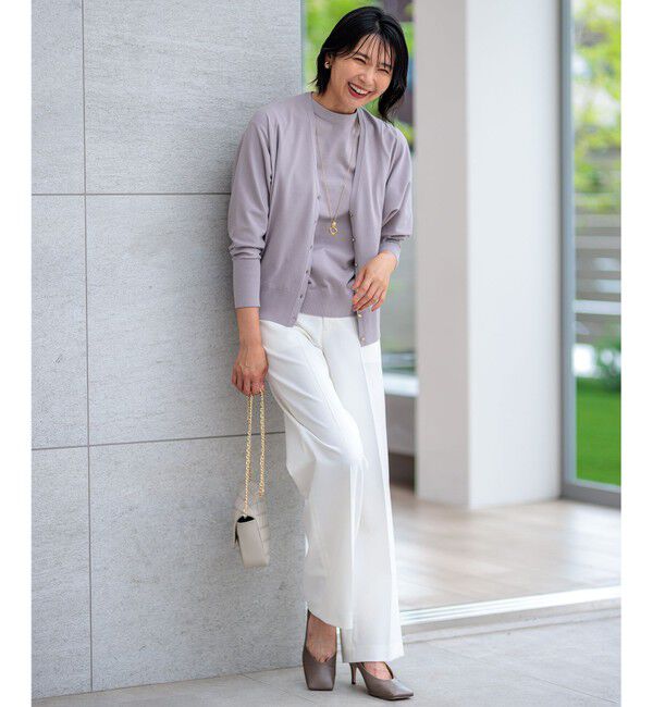 23区「【洗える】ヴィスコースストレッチ ドルマンスリーブ カーディガン」|カーディガン|