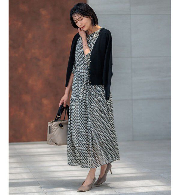 23区「【洗える】ヴィスコースストレッチ ドルマンスリーブ カーディガン」|カーディガン|