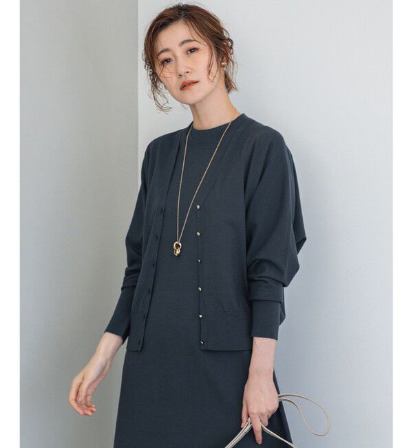 23区「【洗える】ヴィスコースストレッチ ドルマンスリーブ カーディガン」|カーディガン|ｸﾞﾚｲｯｼ