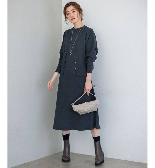 23区「【洗える】ヴィスコースストレッチ ドルマンスリーブ カーディガン」|カーディガン|