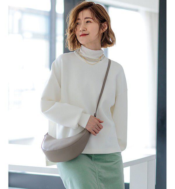 23区「【洗える】コンフォートダンボールジャージー カットソー」|Tシャツ・カットソー|ホワイト系