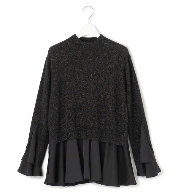 23区「【23区&times;Oggiコラボ】フレアサテンコンビ ラメニット」|ニット・セーター|