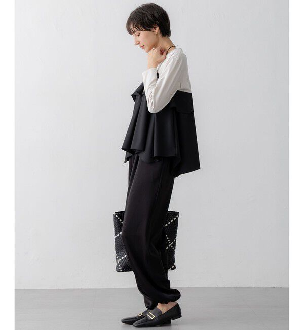 23区「【洗える】ドレープサテン 2WAY ドロスト パンツ」|その他|