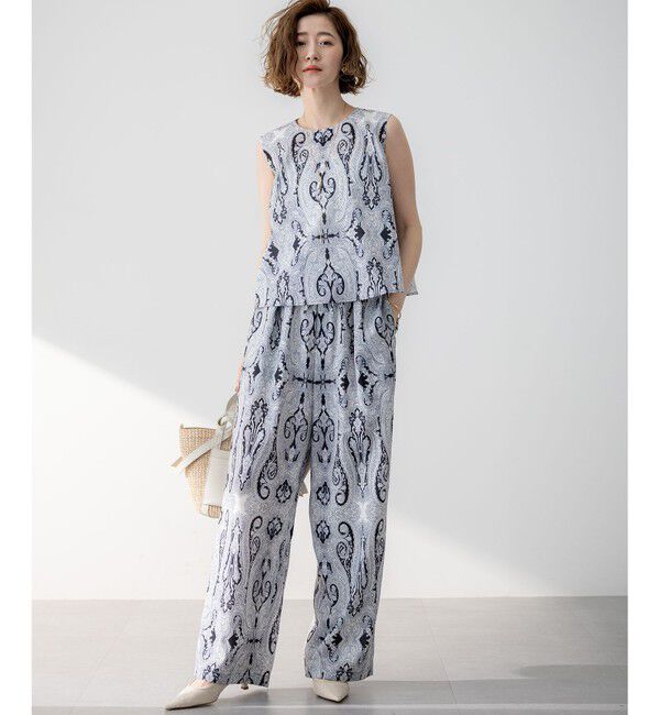 23区「【洗える】Ratti ドローイング ペイズリー プリント ブラウス」|シャツ・ブラウス|