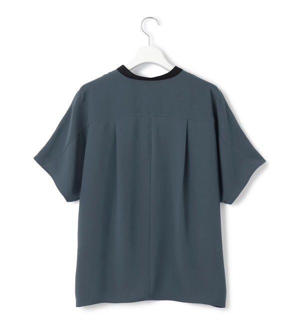 23区「【吸水速乾/UVカット/接触冷感】ストレッチジョーゼット バンドカラー カットソー」|Tシャツ・カットソー|