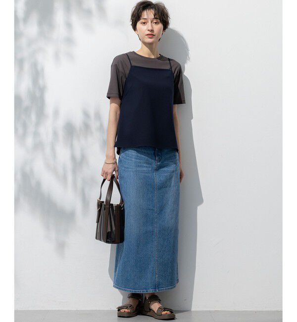 23区「【吸水速乾/UVカット/接触冷感】ストレッチジョーゼット キャミソール」|Tシャツ・カットソー|