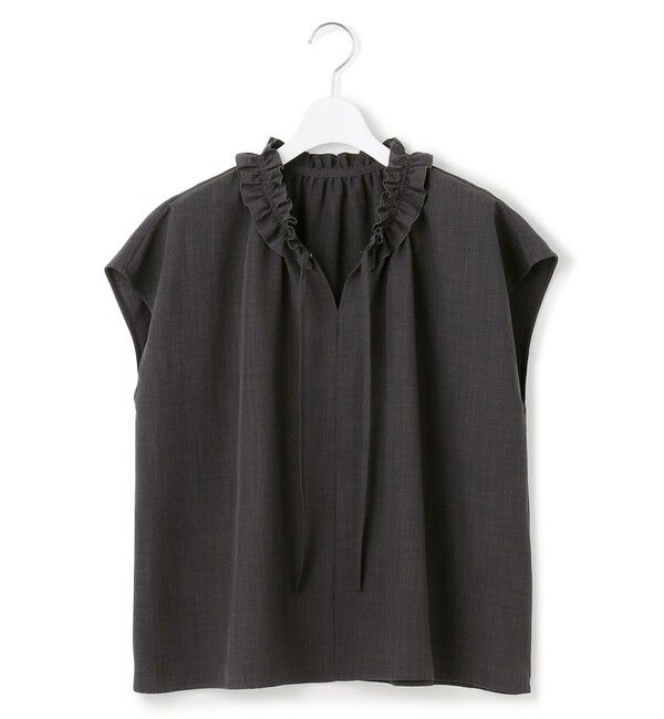 23区「【WEB&一部店舗限定】ライトタンブラー ギャザー フリル ブラウス」|シャツ・ブラウス|