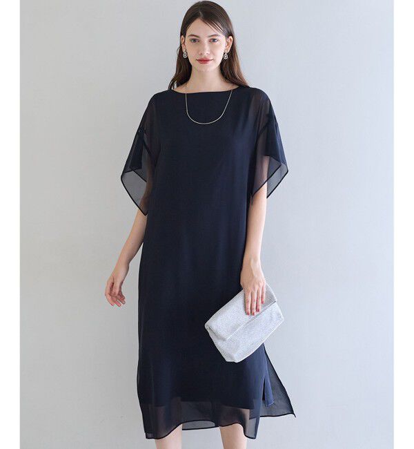 23区「【APPLAUDIR】シフォンジョーゼット コンビドレス」|ドレス|